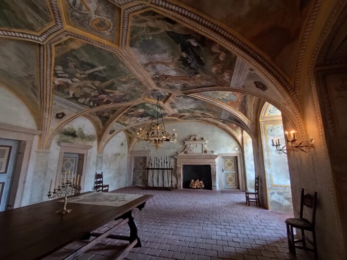 Interiér zámku Kratochvíle.