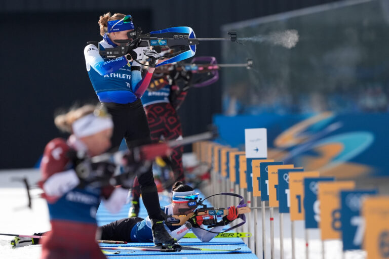 Biatlonistka Paulína Bátovská Fialková na zimnej olympiáde 2026.