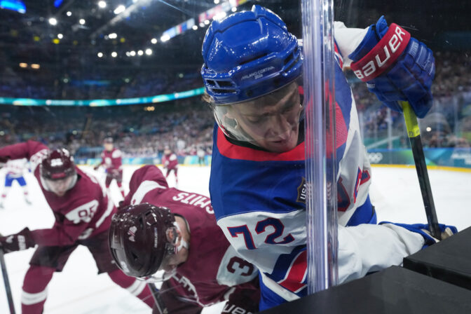 Hokej na olympiáde: Lotyšsko - USA