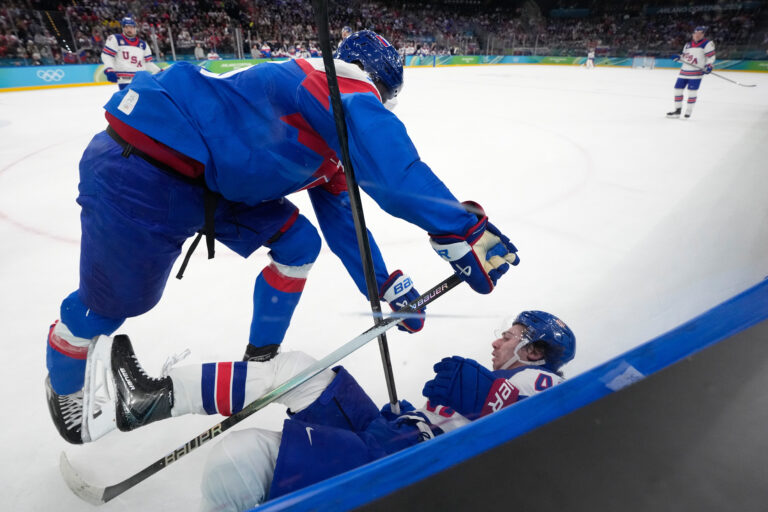 Hokej - semifinále: Slovensko - USA (fotografie)