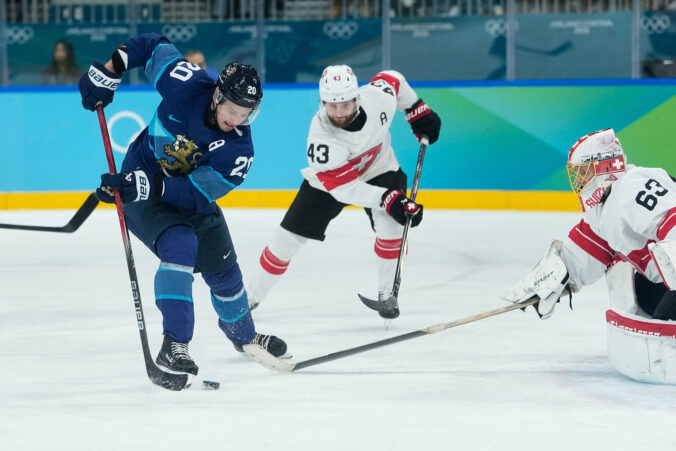Hokej štvrťfinále Fínsko - Švajčiarsko na olympiáde
