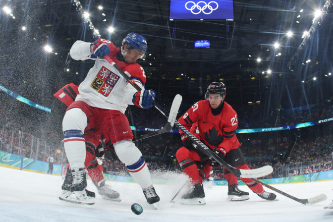 Hokej štvrťfinále Kanada - Česko na olympiáde