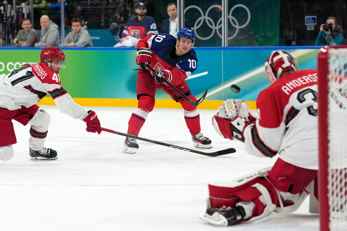 Hokej na olympiáde: zápas osemfinále Česko - Dánsko