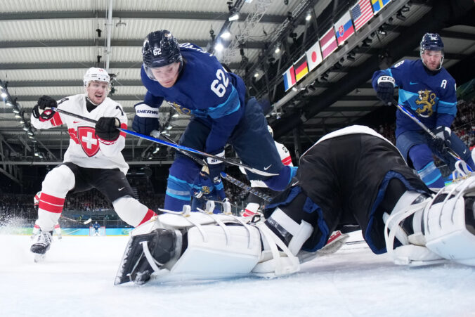 Hokej štvrťfinále Fínsko - Švajčiarsko na olympiáde