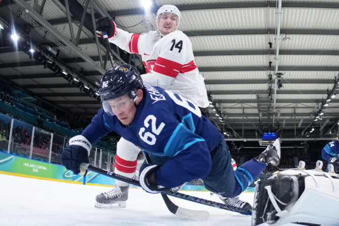 Hokej štvrťfinále Fínsko - Švajčiarsko na olympiáde