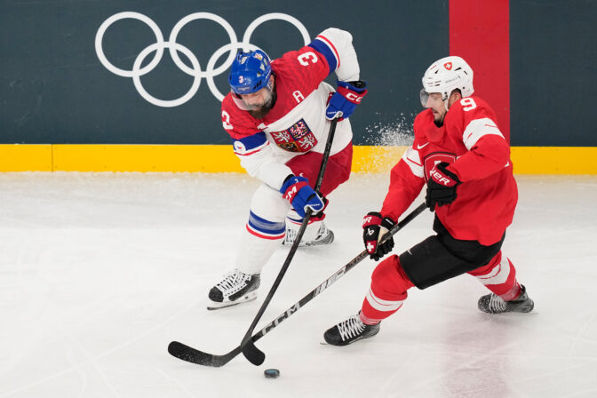 Hokej na olympiáde: Švajčiarsko - Česko