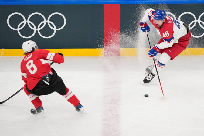Hokej na olympiáde: Švajčiarsko - Česko