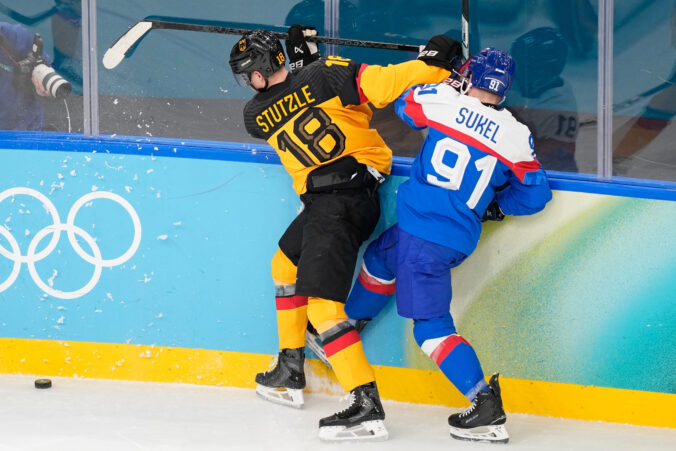 Hokej štvrťfinále Slovensko - Nemecko na olympiáde