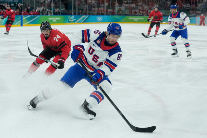 Hokej finále na olympiáde: Kanada - USA (fotografie)