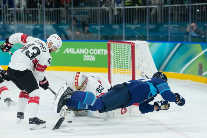 Hokej štvrťfinále Fínsko - Švajčiarsko na olympiáde