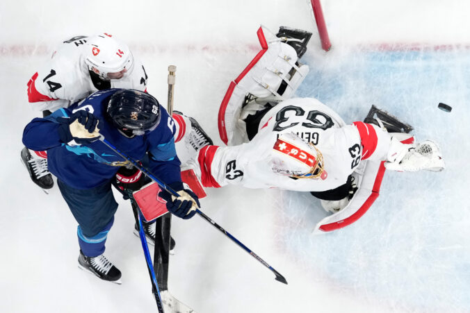 Hokej štvrťfinále Fínsko - Švajčiarsko na olympiáde