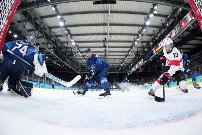 Hokej štvrťfinále Fínsko - Švajčiarsko na olympiáde