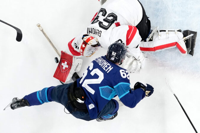 Hokej štvrťfinále Fínsko - Švajčiarsko na olympiáde