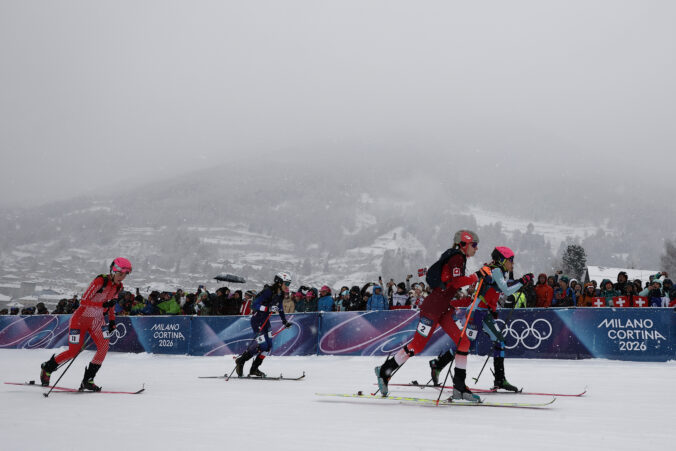 Slovenská reprezentantka Marianna Jagerčíková (8) v kvalifikácii šprintu skialpinistiek na ZOH 2026 Miláno/Cortina. Bormio, 19. február 2026.