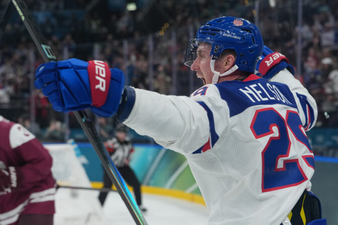 HOKEJ ZOH: USA - Lotyšsko