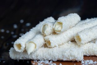 kokosové rolky s mliečnym krémom