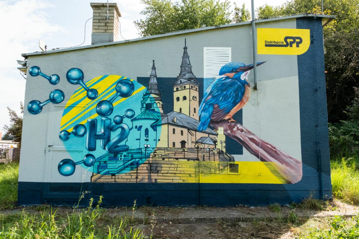 Street Art regulačná stanica v Žiline.