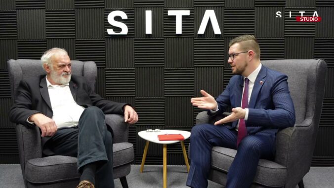 Pavel Urban a Igor Šimko pri rozhovore v Štúdiu SITA
