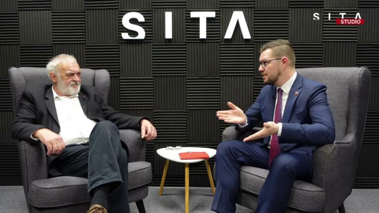 Pavel Urban a Igor Šimko pri rozhovore v Štúdiu SITA