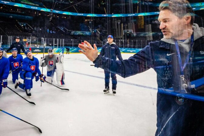 Tréning slovenských hokejistov v Miláne