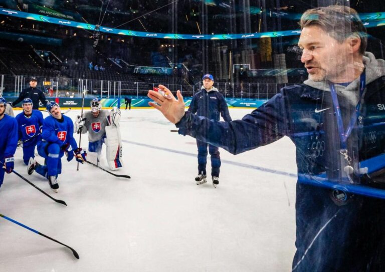 Tréning slovenských hokejistov v Miláne