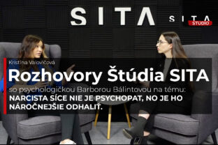 Barbara Bálintová, psychologička v rozhovore s Kristínou Valovičovou počas nahrávania novej epizódy video podcastu v Štúdiu SITA.