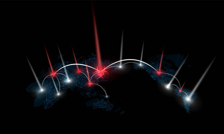 Abstract  Light Danger Of infection Symbol Sign out The epidemic is spread all over the world vector design