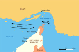 Strait of Hormuz map