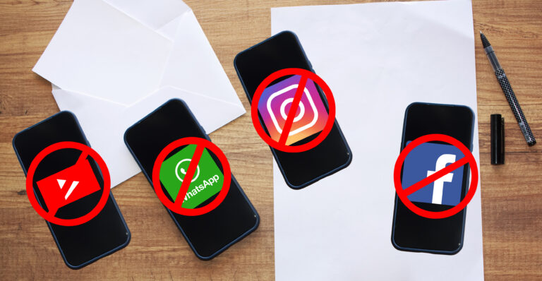Blocking applications, sanctions. Account blocked, messenger