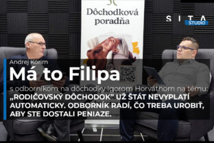 Igor Horváth v rozhovore s Andrejom Korime počas nahrávania novej epizódy video podcastu Má to Filipa v Štúdiu SITA.