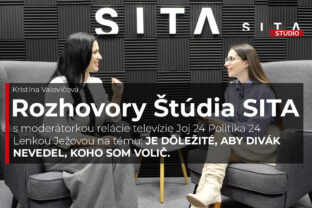 Lenka Ježová v rozhovore s Kristínou Valovičovou počas nahrávania novej epizódy video podcastu v Štúdiu SITA.