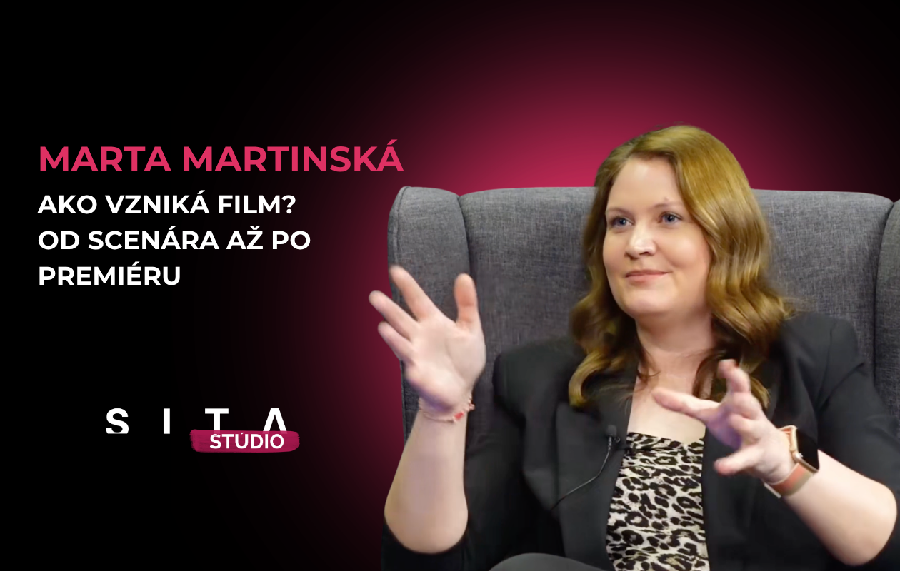Marta Martinská v rozhovore s Matejom Martinčekom počas nahrávania novej epizódy video podcastu v Štúdiu SITA.