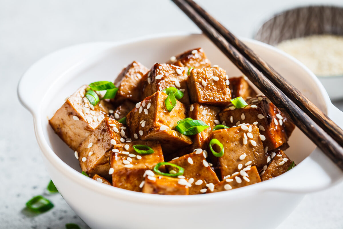 tofu v teriyaki omáčke