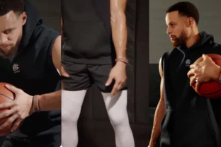 NBA hviezda Stephen Curry v Instagrame tease-ral textilný Fitbit náramok bez obrazovky (šedý/oranžový), ktorý mení váš vzťah k zdraviu. Konkurent Whoop/Oura s Premium funkciami – príchod koncom 2026.