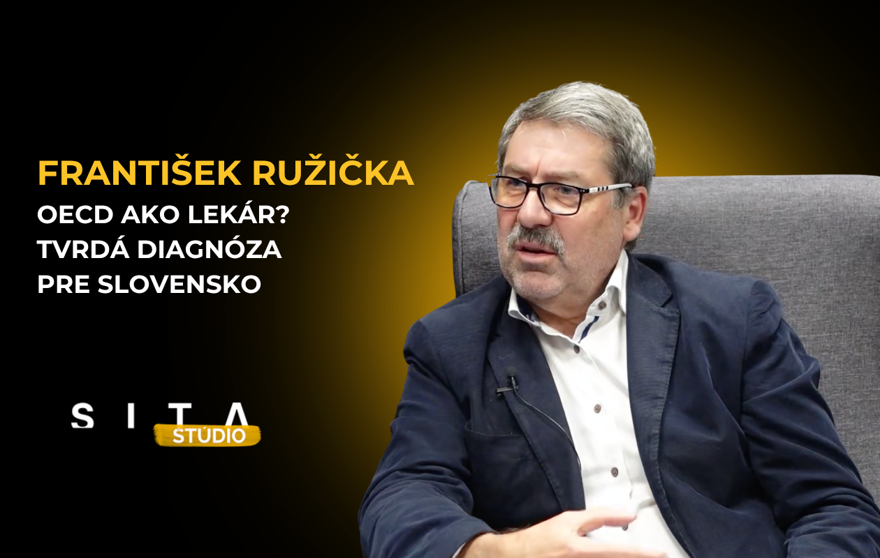 František Ružička v rozhovore s Miroslavom Wlachovským počas nahrávania video podcastu v Štúdiu SITA.