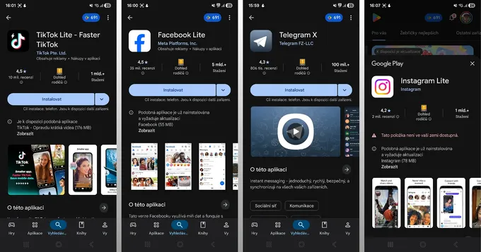 Android u niektorch aplikácií končí s podporou: WhatsApp,Messenger,TikTok,