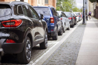 Cars Parked along Roadside