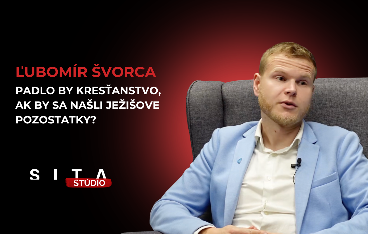 Ľubomír Švorca v rozhovore s Kristínou Valovičovou počas nahrávania video podcastu v Štúdiu SITA.