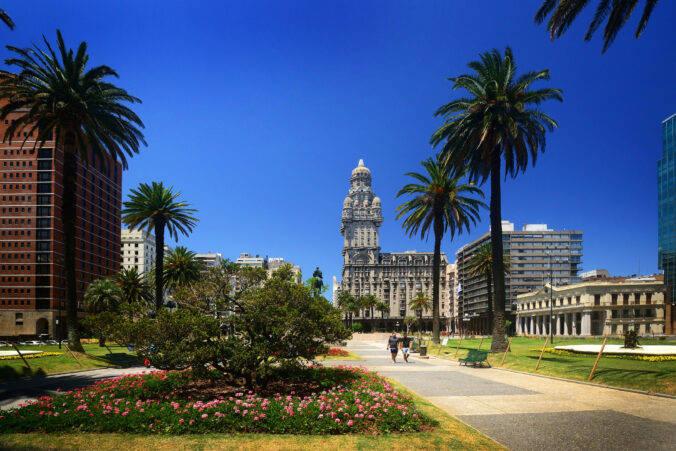Krásna panoráma mesta Montevideo v Uruguaji