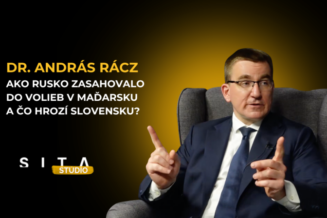 Dr. András Rácz v rozhovore s Miroslavom Wlachovským počas nahrávania novej epizódy video podcastu v Štúdiu SITA.
