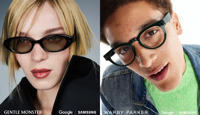 Dve základné podoby okuliarov, na ktorých spolupracoval Google a Samsung