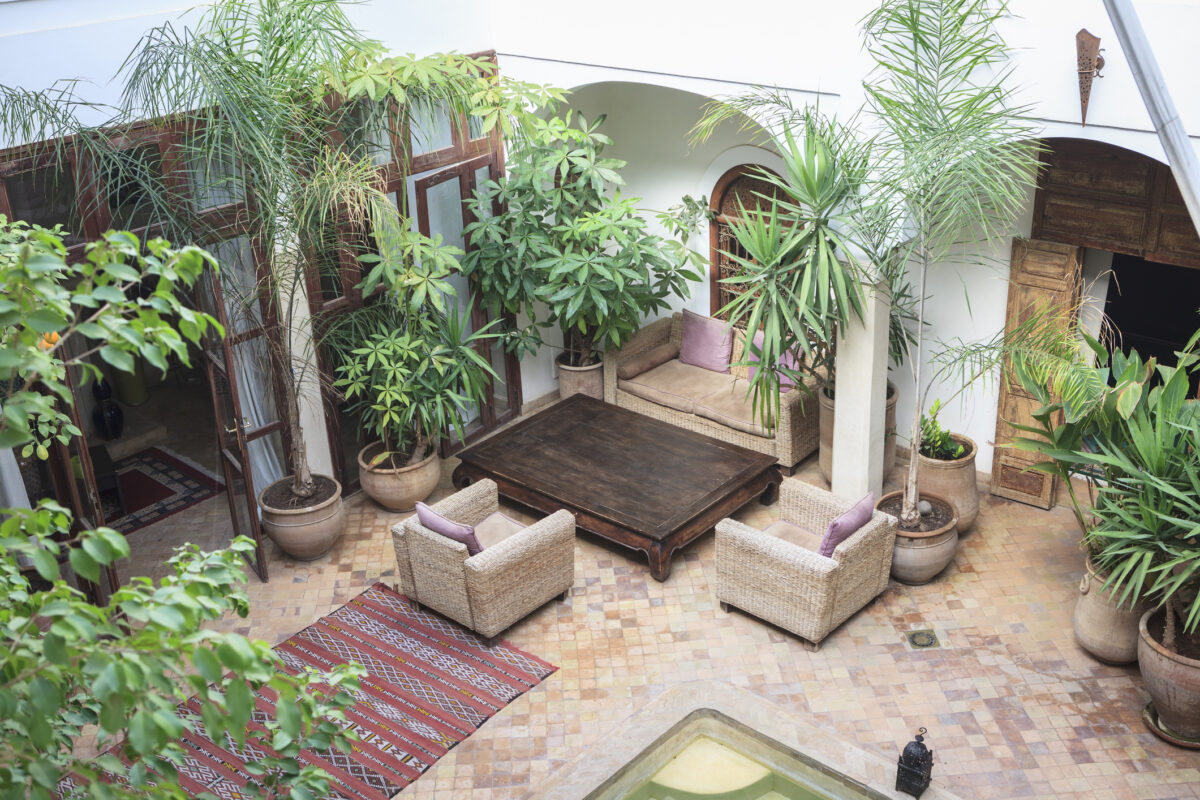 Patio of a Moroccan Riad in Marrakech