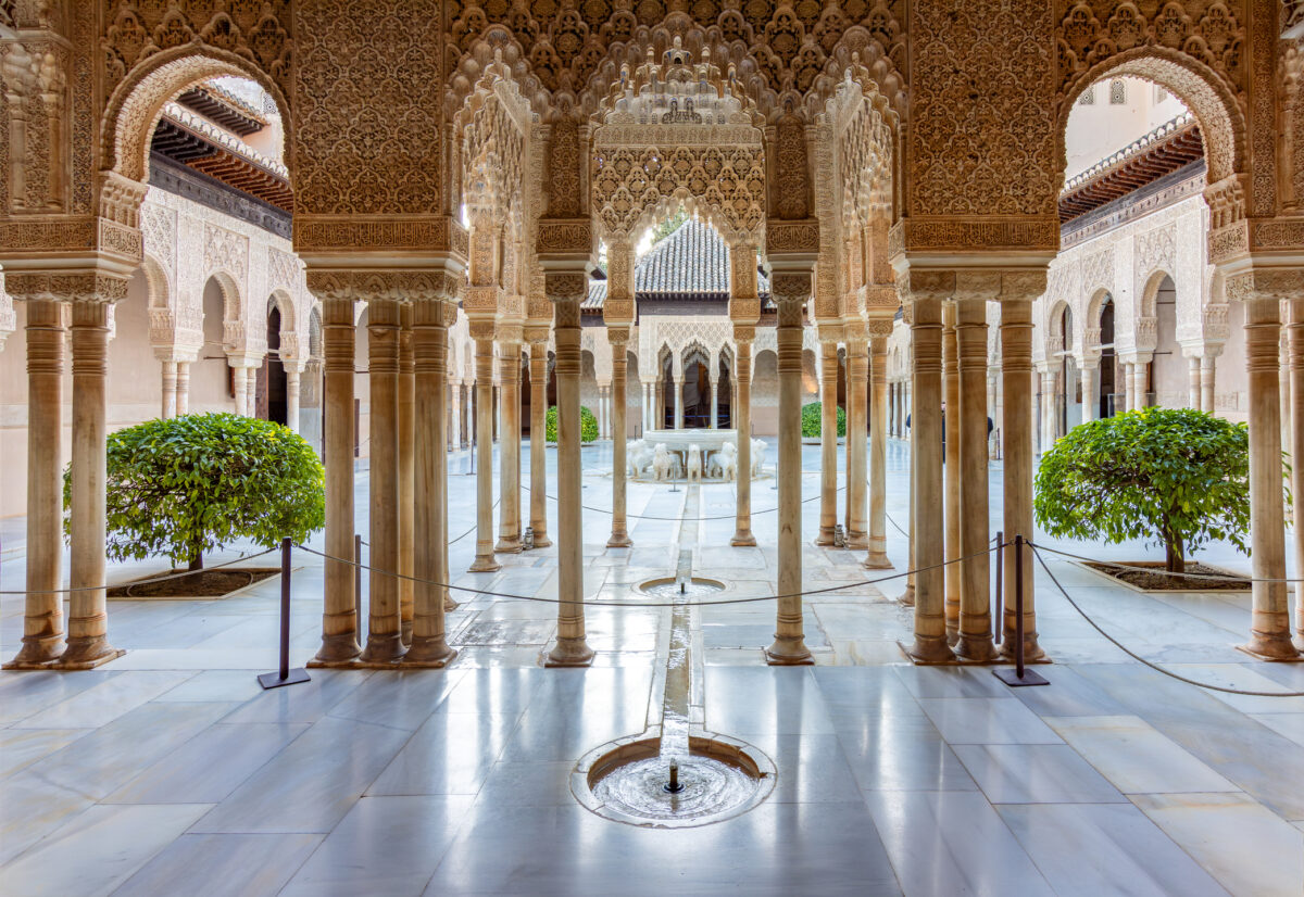 Court of Lions in Alhambra, Granada, Spain