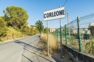 Corleone street sign in Sicily, Italy