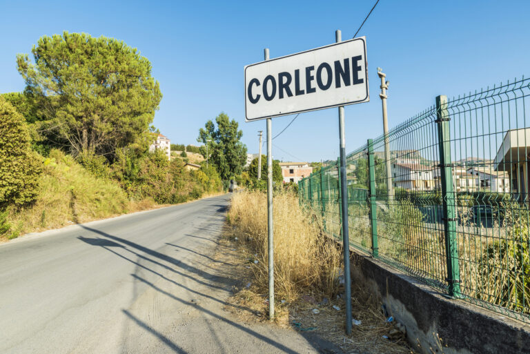 Corleone street sign in Sicily, Italy