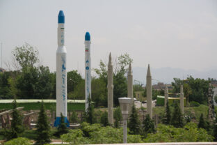 Iranian missiles outside the Islamic Revolution and Holy Defense Museum, Tehran