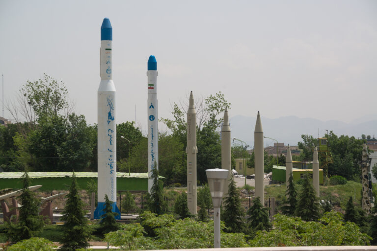 Iranian missiles outside the Islamic Revolution and Holy Defense Museum, Tehran