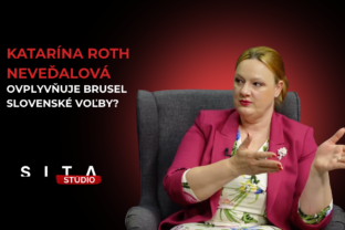 Katarína Roth Neveďalová v rozhovore s Pavelom Urbanom počas nahrávania novej rpizódy video podcastu v Štúdiu SITA.