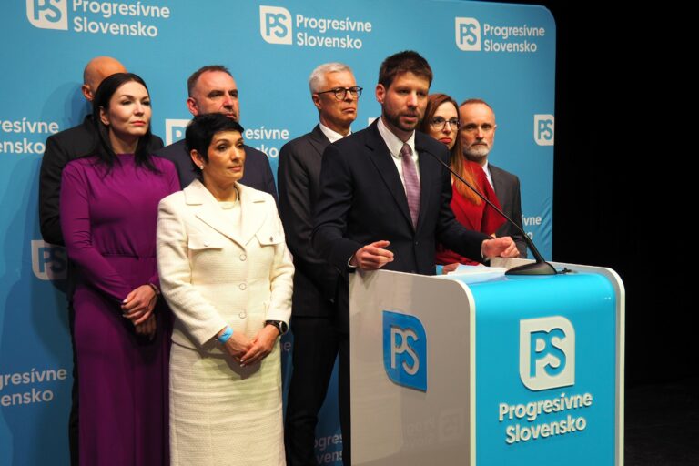 Michal Šimečka, predseda hnutia Progresívne Slovensko (PS).