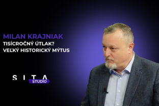 Milan Krakniak počas nahrávania novej epizódy video podcastu Konzervatívna kaviareň v Štúdiu SITA.